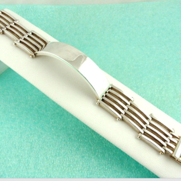 Tiffany & Co Gatelink  I.D. Bracelet 18K Gold & Sterling Silver Rare - Picture 1 of 5